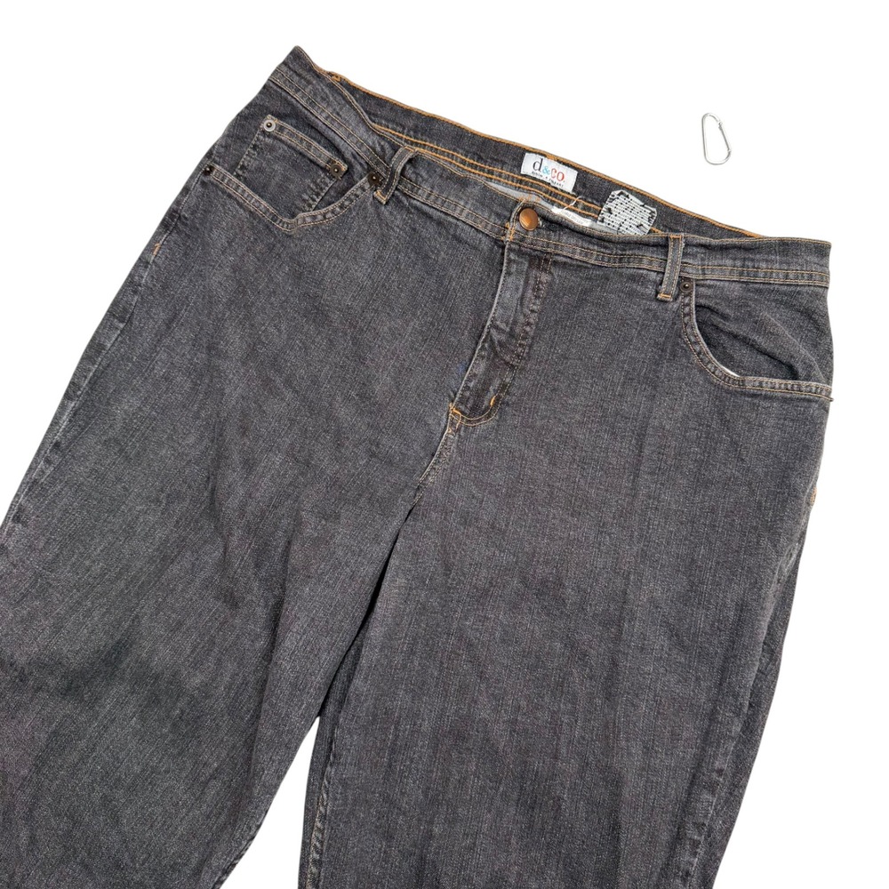 Denim & Co Jeans Womens 20W Gray Straight Leg Stretch Denim A45113